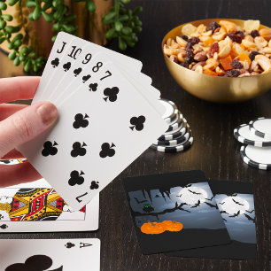 Jeu De Cartes Scène nocturne d'Halloween éffrayante