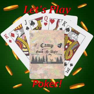 Jeu De Cartes Scènes de cabane de chasse en bois Nom du camp