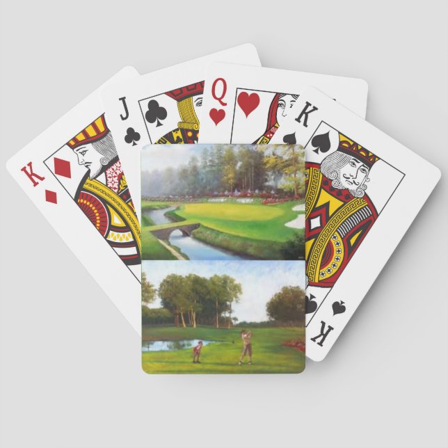 Jeu De Cartes Scènes de terrain de golf sur une plate-forme des (dos)