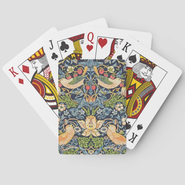 Jeu De Cartes Schéma floral William Morris Strawberry Thief (dos)