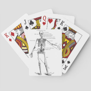 Jeu De Cartes Schéma vintage de médecin squelette anatomie médic