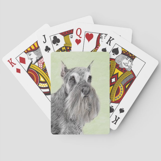 Jeu De Cartes Schnauzer (Giant, Standard) Peinture - Chien Art (dos)