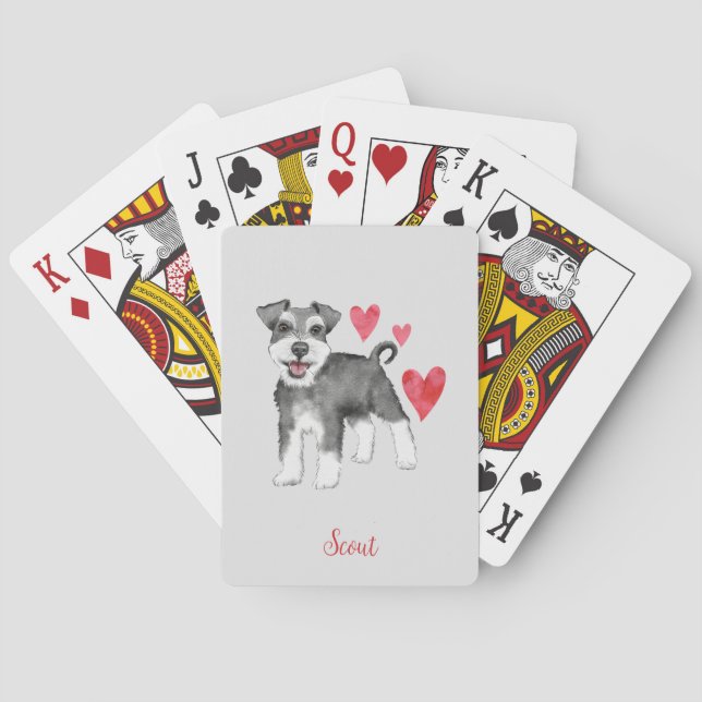 Jeu De Cartes Schnauzer miniature Schnauzer (dos)