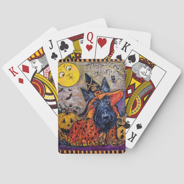 Jeu De Cartes Scottie de Halloween (dos)
