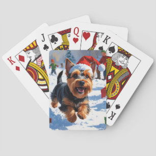 Jeu De Cartes Scottish Terrier coule la neige avec le Casquette 