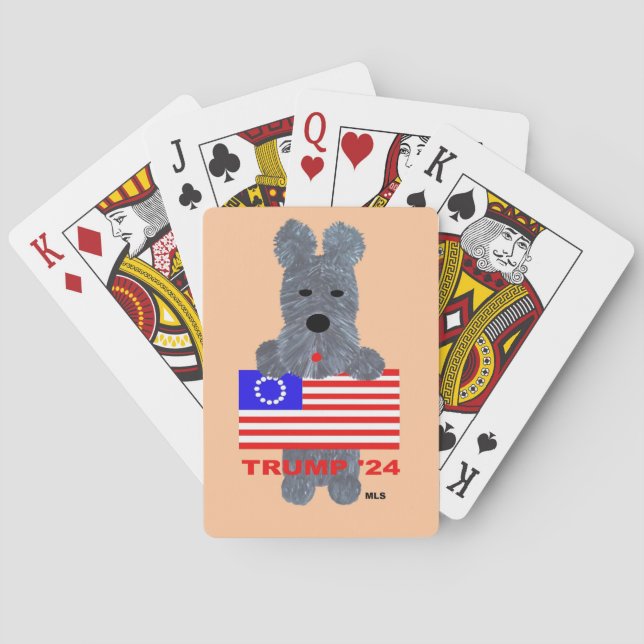 Jeu De Cartes Scottish Terrier/Trump '24 Jouer aux cartes. (dos)