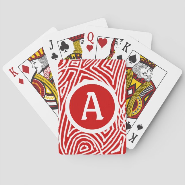 Jeu De Cartes Scribbleempreintes initiales (dos)