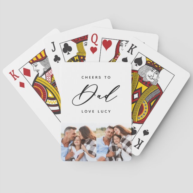 Jeu De Cartes script amusant papa multi photo (dos)