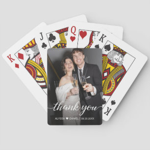 Jeu De Cartes Script de Merci de Mariage photo Fiançailles perso