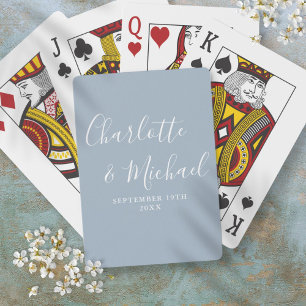 Jeu De Cartes Script de signature bleu foncé