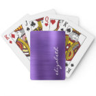 Script de signature en métal brossé violet