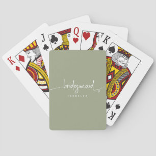 Jeu De Cartes Script minimaliste moderne de servante d'accueil S