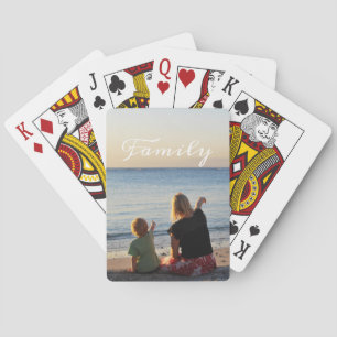 Jeu De Cartes Script personnalisé Photo Famille amis épouse
