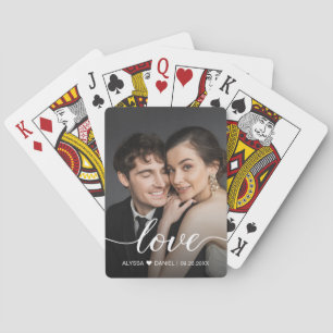 Jeu De Cartes Script Photo Love personnalisé Simple