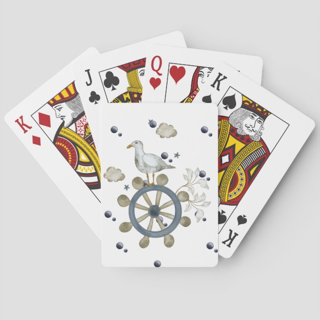 Jeu De Cartes Seagull Frappe Un Voyage (dos)