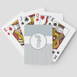 Jeu De Cartes Seahorse Bleu Classique Nautique Élégant
