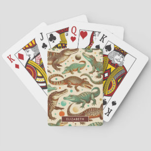 Jeu De Cartes Seamlees d'alligator vintages