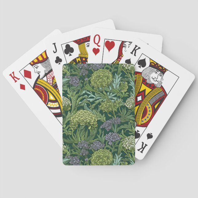 Jeu De Cartes Seamless William Morris style floral pattern (dos)