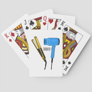 Jeu De Cartes Sèche-cheveux & lisseuse-cheveux illustration