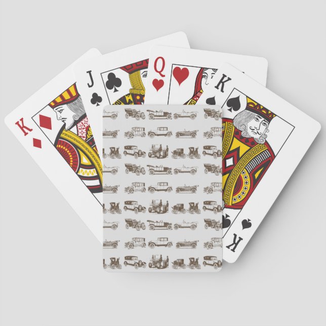 Jeu De Cartes Sélection de voitures d'époque pour le moteur (dos)