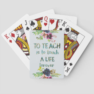 Jeu De Cartes Semaine d'appréciation de l'enseignant Citation de