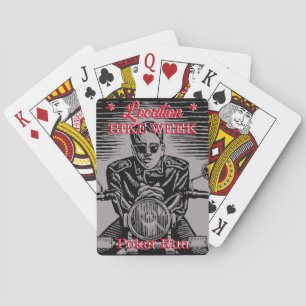 Jeu De Cartes Semaine du Vélo Poker Run Personnalisable Town Loo