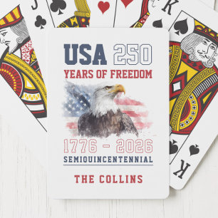 Jeu De Cartes Semiquincentenaire des États-Unis 250e anniversair