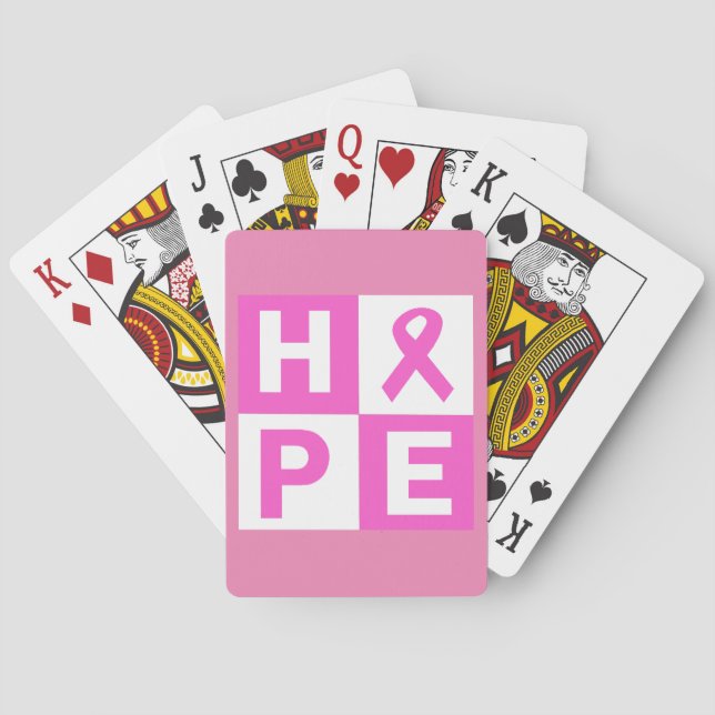 Jeu De Cartes Sensibilisation au cancer du sein de l'espoir (dos)