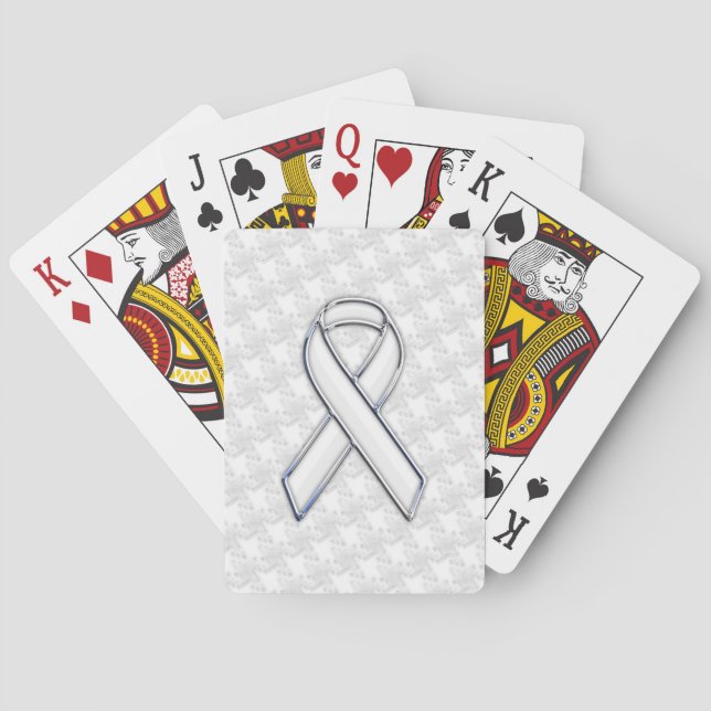 Jeu De Cartes Sensibilisation au ruban blanc sur le socle imprim (dos)