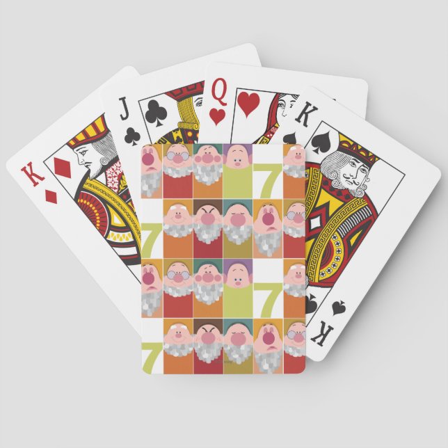Jeu De Cartes Sept nains Stylisé Caractère Art (dos)
