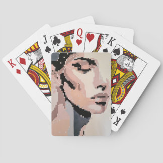 Jeu De Cartes Serenity Moderne Neutre Pixel Art Portrait