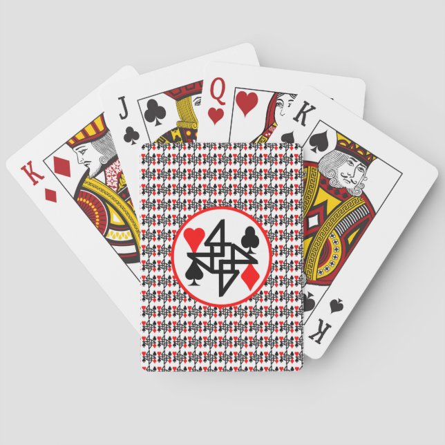 JEU DE CARTES SERIE POKER CARTA 4 TAZA ROUGE & NOIR (dos)