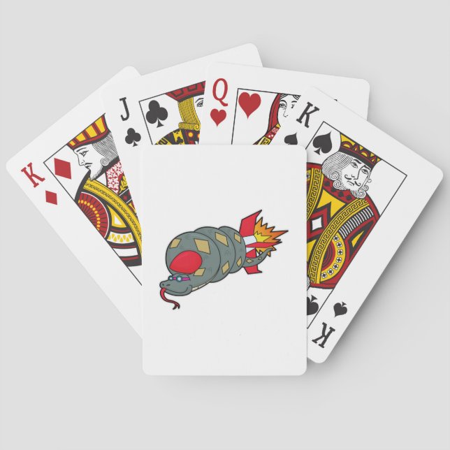 Jeu De Cartes Serpent avec fusée (dos)