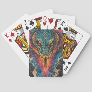 Jeu De Cartes Serpent Cosmique Vivant Avec Espace Évasif