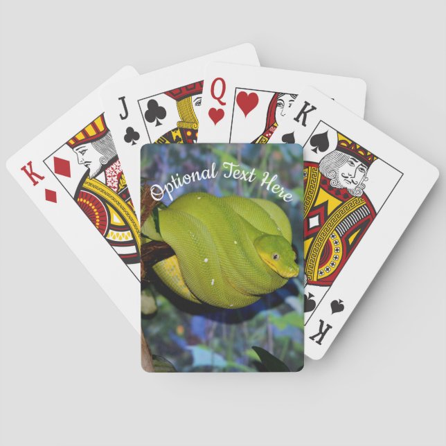 Jeu De Cartes Serpent de Boa Emerald Tree (dos)