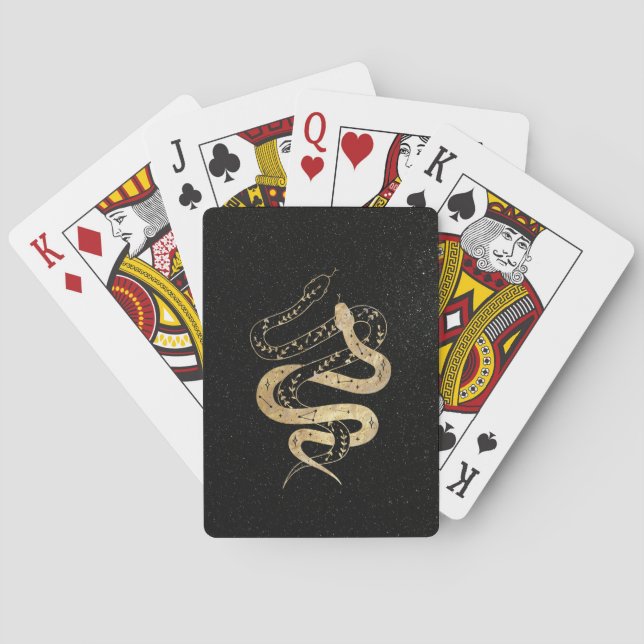 Jeu De Cartes Serpents mystiques Imaginaires et noirs (dos)