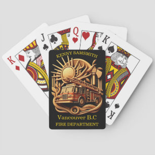 Jeu De Cartes Services d'incendie Insigne de protection de la co