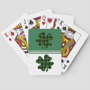 Jeu De Cartes Shamrock Plaid Buffalo Vert