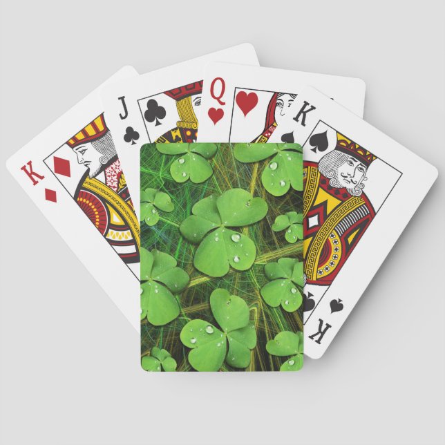 Jeu De Cartes Shamrock vert St Patrick iPhone 5 Coque-Mate (dos)