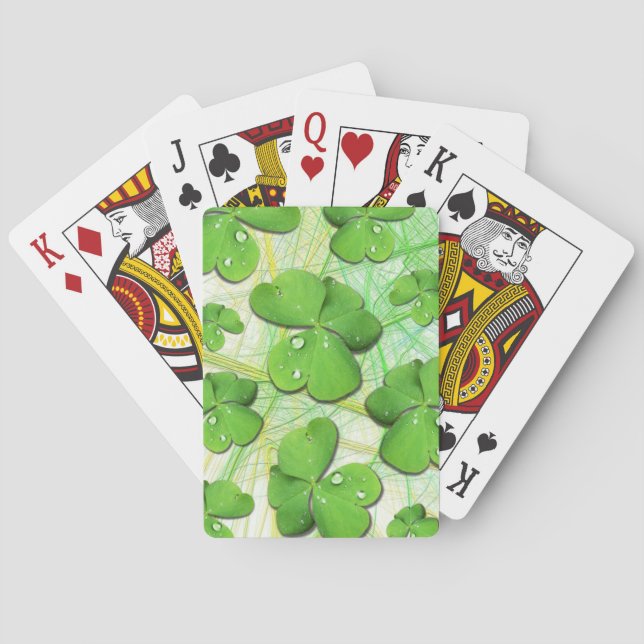 Jeu De Cartes Shamrock vert St Patrick iPhone 5 Coque-Mate (dos)