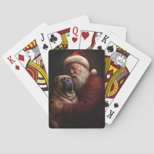 Jeu De Cartes Shar Pei avec Noël Festif du Père Noël