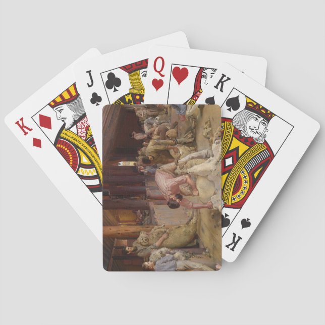 Jeu De Cartes Shear the Rams (Australian Art) (Tom Roberts) (dos)