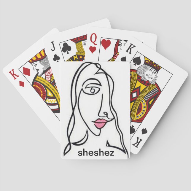 Jeu De Cartes sheshez picasso-like art (dos)