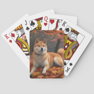 Jeu De Cartes Shib Inu en automne Leaves automne Inspire