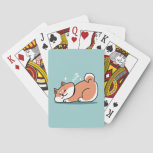 Jeu De Cartes Shiba Inu Art : Juste un Shiba Lying Low