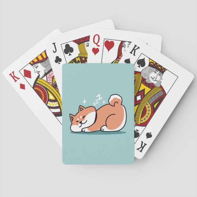 Jeu De Cartes Shiba Inu Art : Juste un Shiba Lying Low (dos)