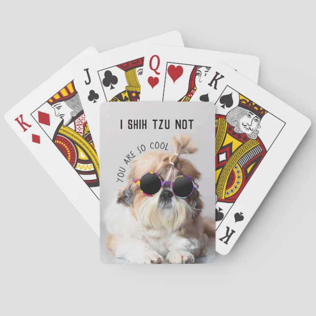 Jeu De Cartes Shih Tzu Pas amusant mignon amoureux de les chiens (dos)