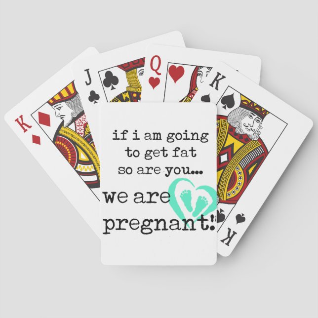 Jeu De Cartes si je vais grossir, vous êtes enceinte (dos)