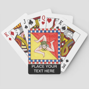 Jeu De Cartes Sicile Trinacria Medusa PERSONNALISÉE