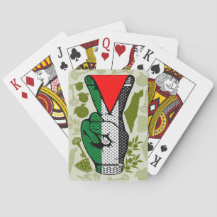 Jeu De Cartes Signe de Victoire Main Résistance Symbole Triangle